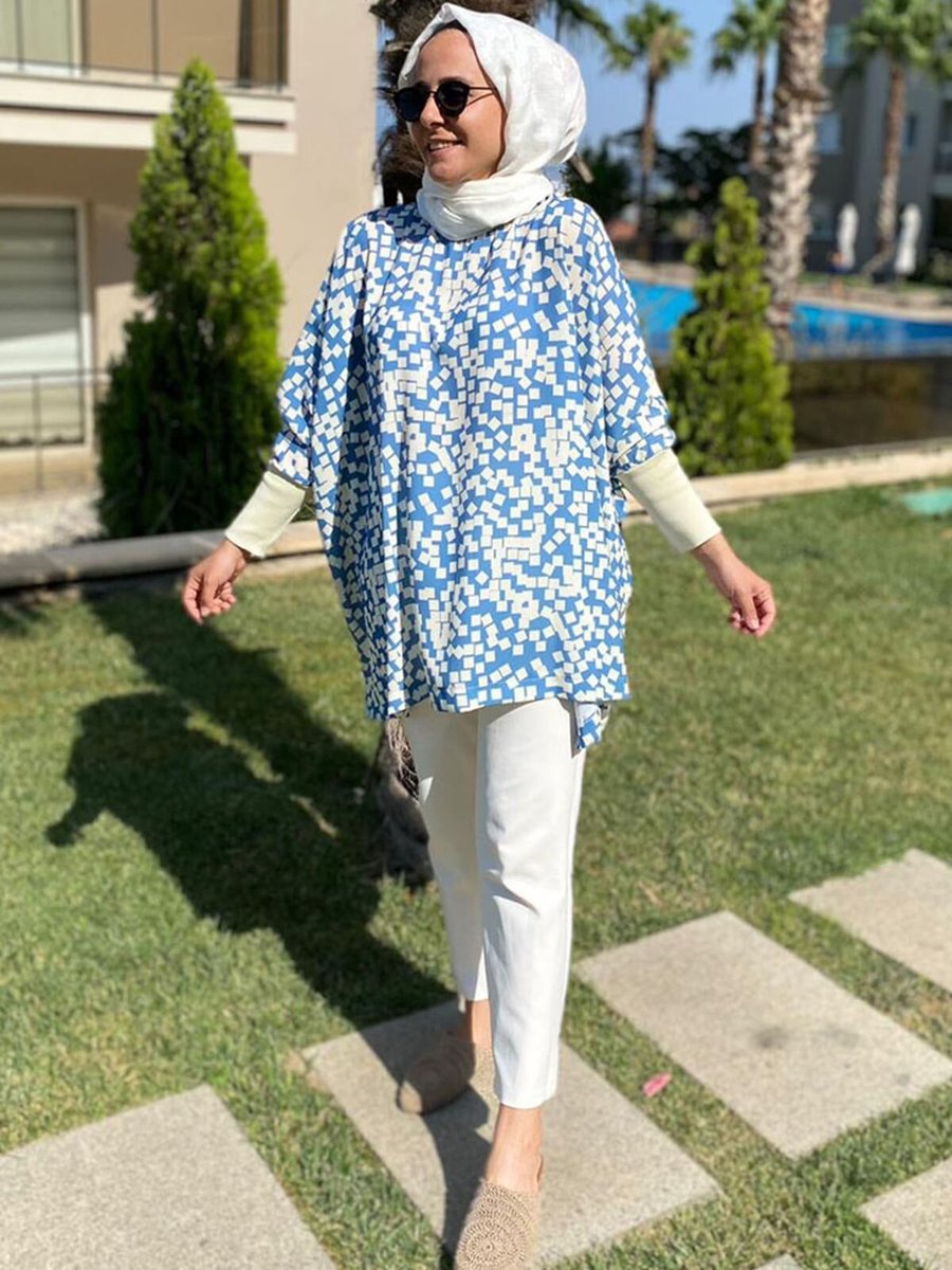Moda Rosa Mavi Soul Tanla Oversize Tunik