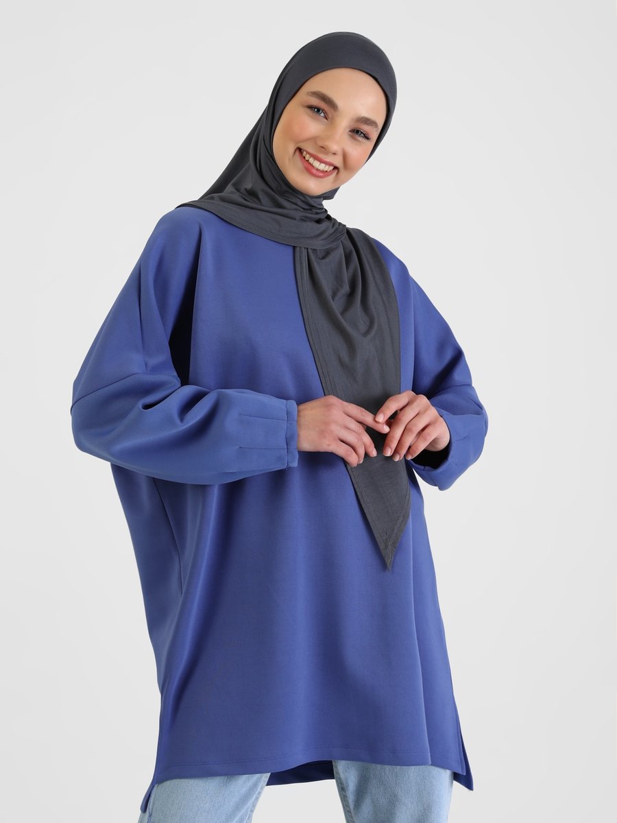 Tuva Koyu Gri Viskon Hijab