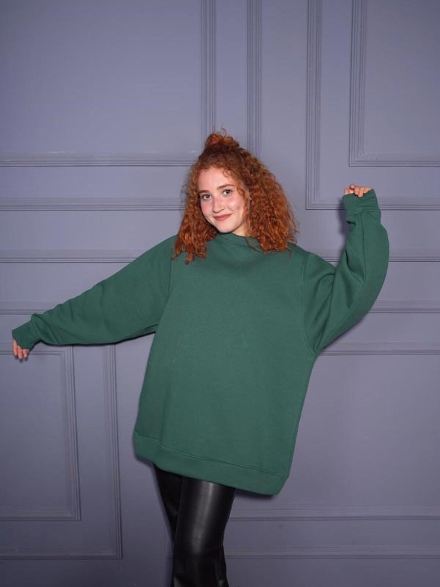 Starinci Mayo Yeşil Basic Oversize Sweatshirt