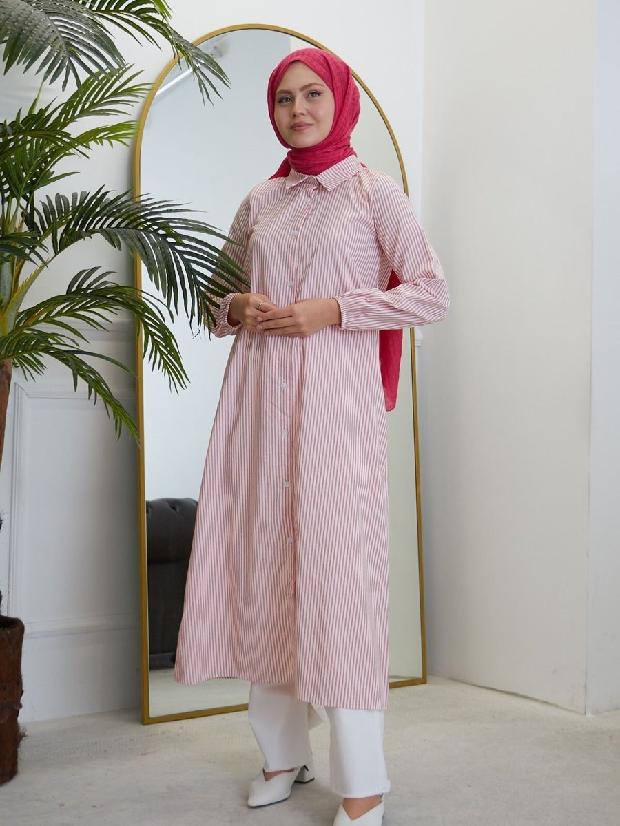 Spesniks Kırmızı Çizgili Tunik