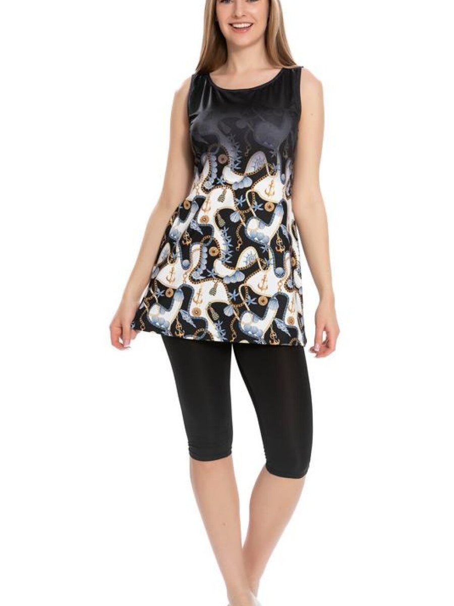 Starinci Mayo Siyah Alt Detay Zincir Desenli Mayo Starinci Mayo Siyah Alt Detay Zincir Desenli Mayo