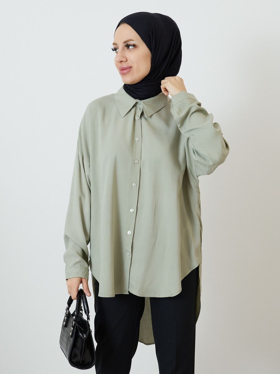 Spesniks Mint Önü Düğmeli Tunik