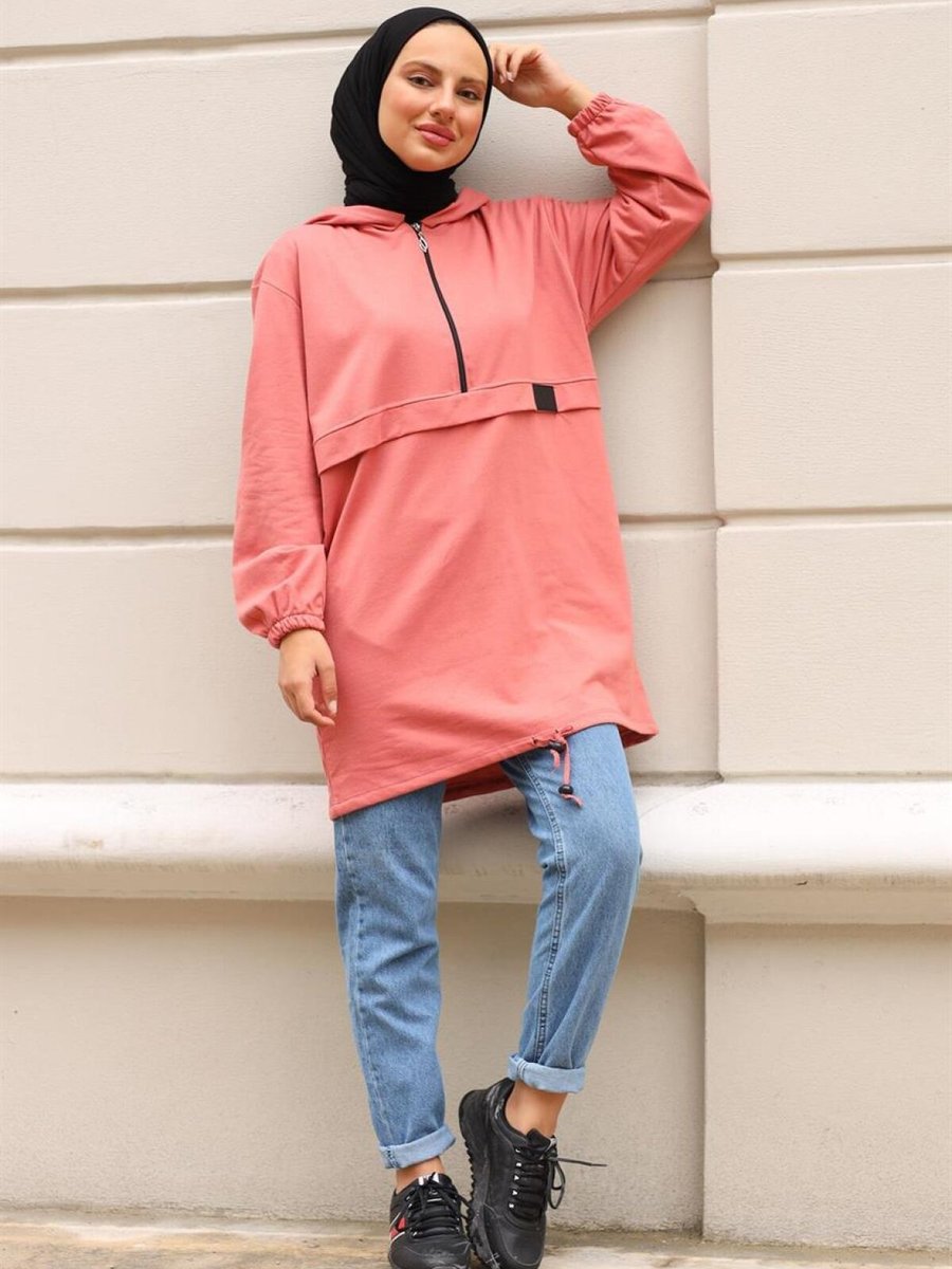 meqlife Somon Kat Detaylı Sweatshirt