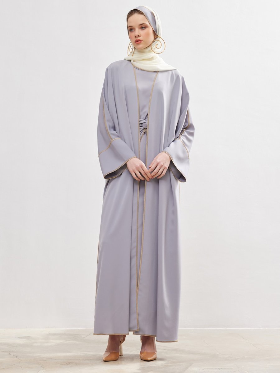 AL SHEIKHA Gri New Line Abaya Dress Set