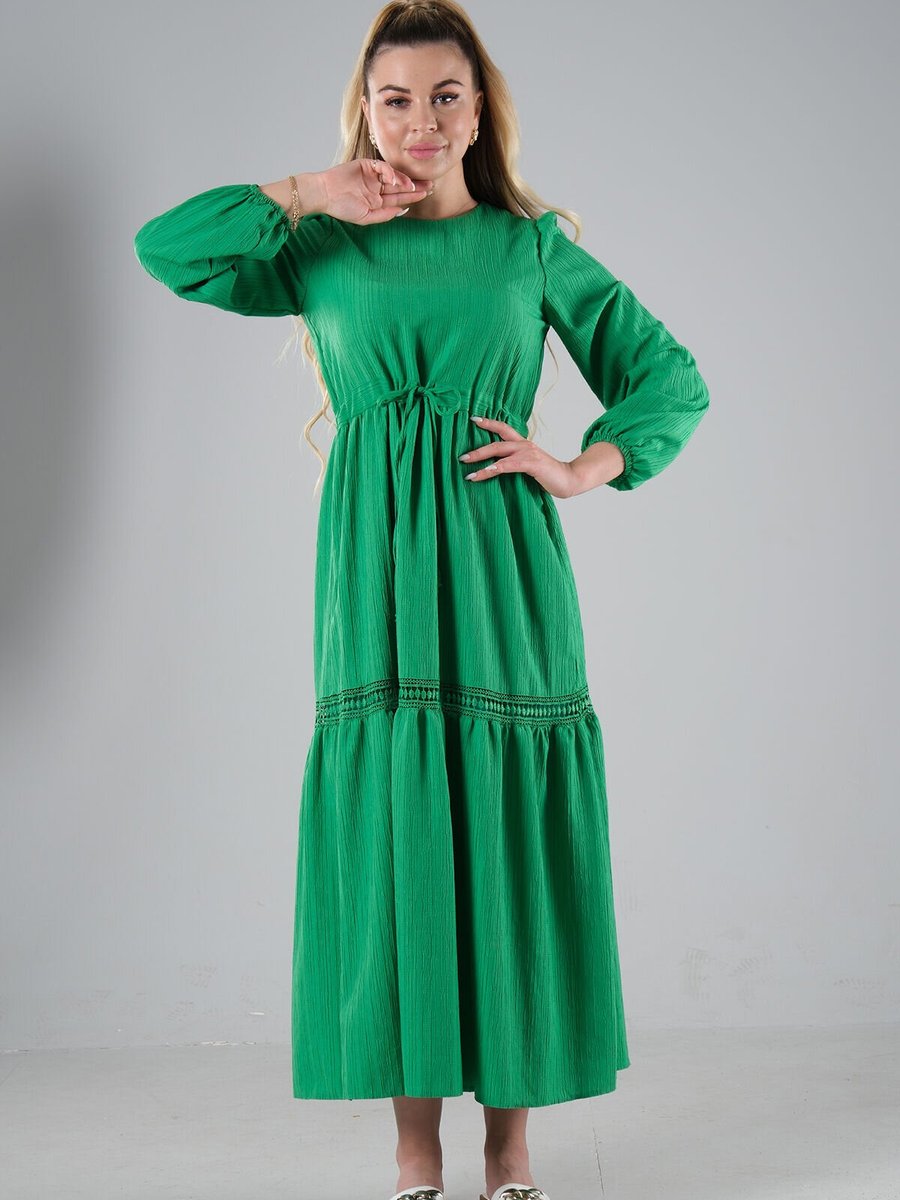 Ardanewline Benetton Eteği Dantel Detaylı Elbise