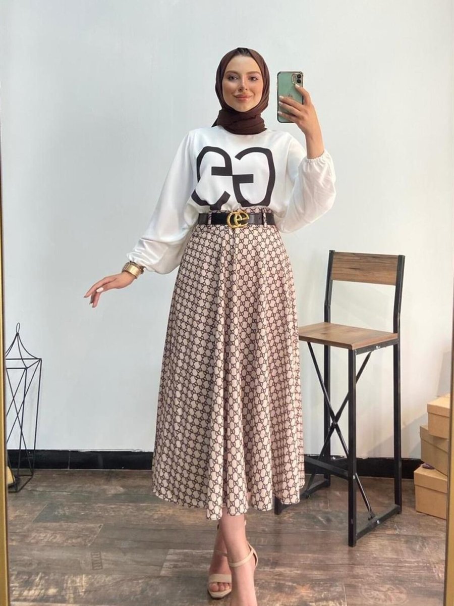 meqlife Camel Lara Etek Bluz Takım