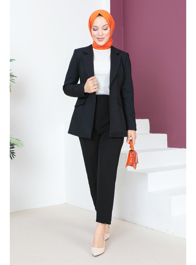 Tesettür Dünyası Siyah Blazer Ceket