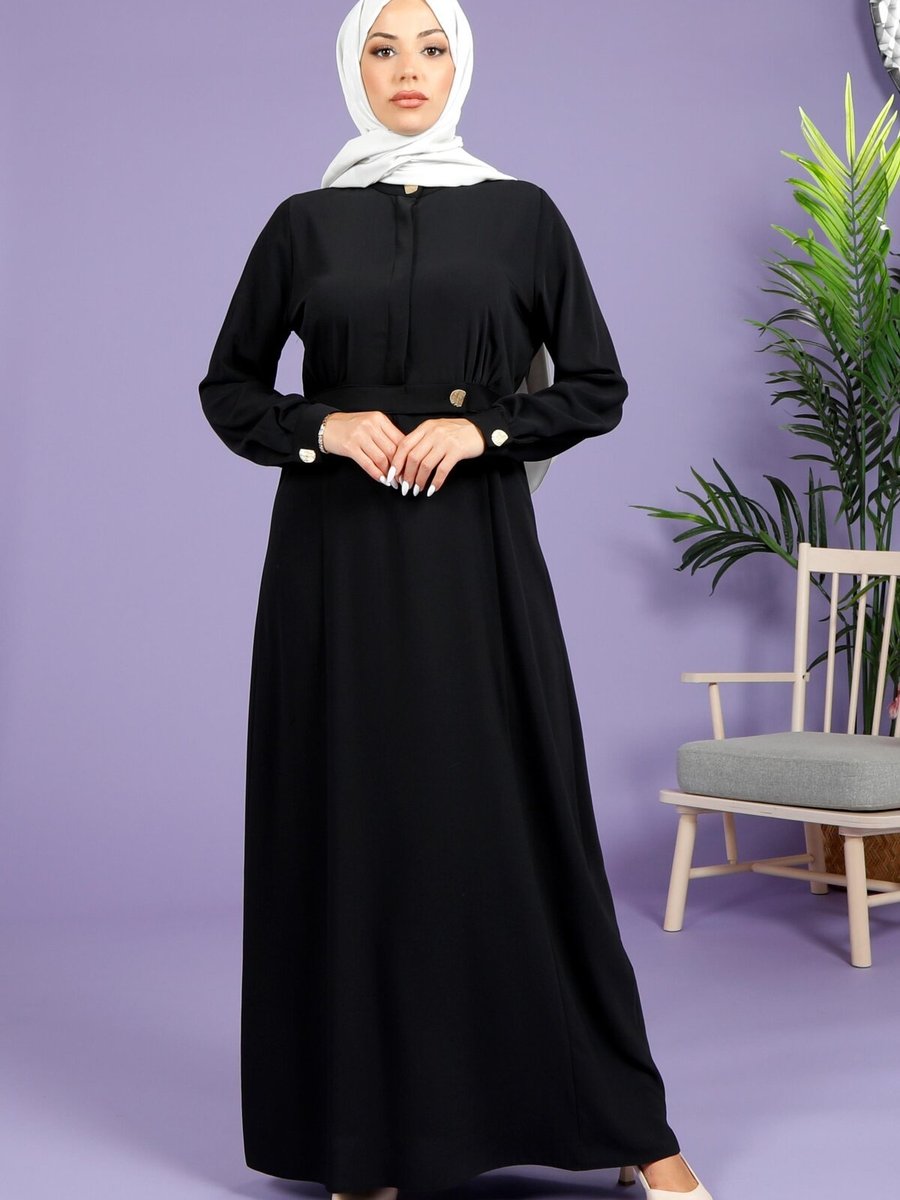 Beyza Siyah Adriana Dolunay Elbise