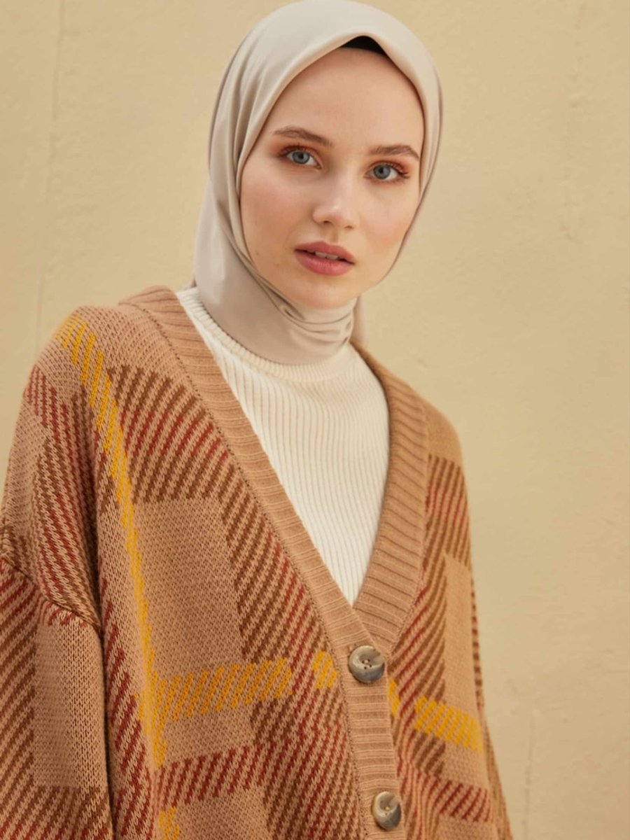 FRESHSCARFS Açık Vizon Medine İpeği Eşarp