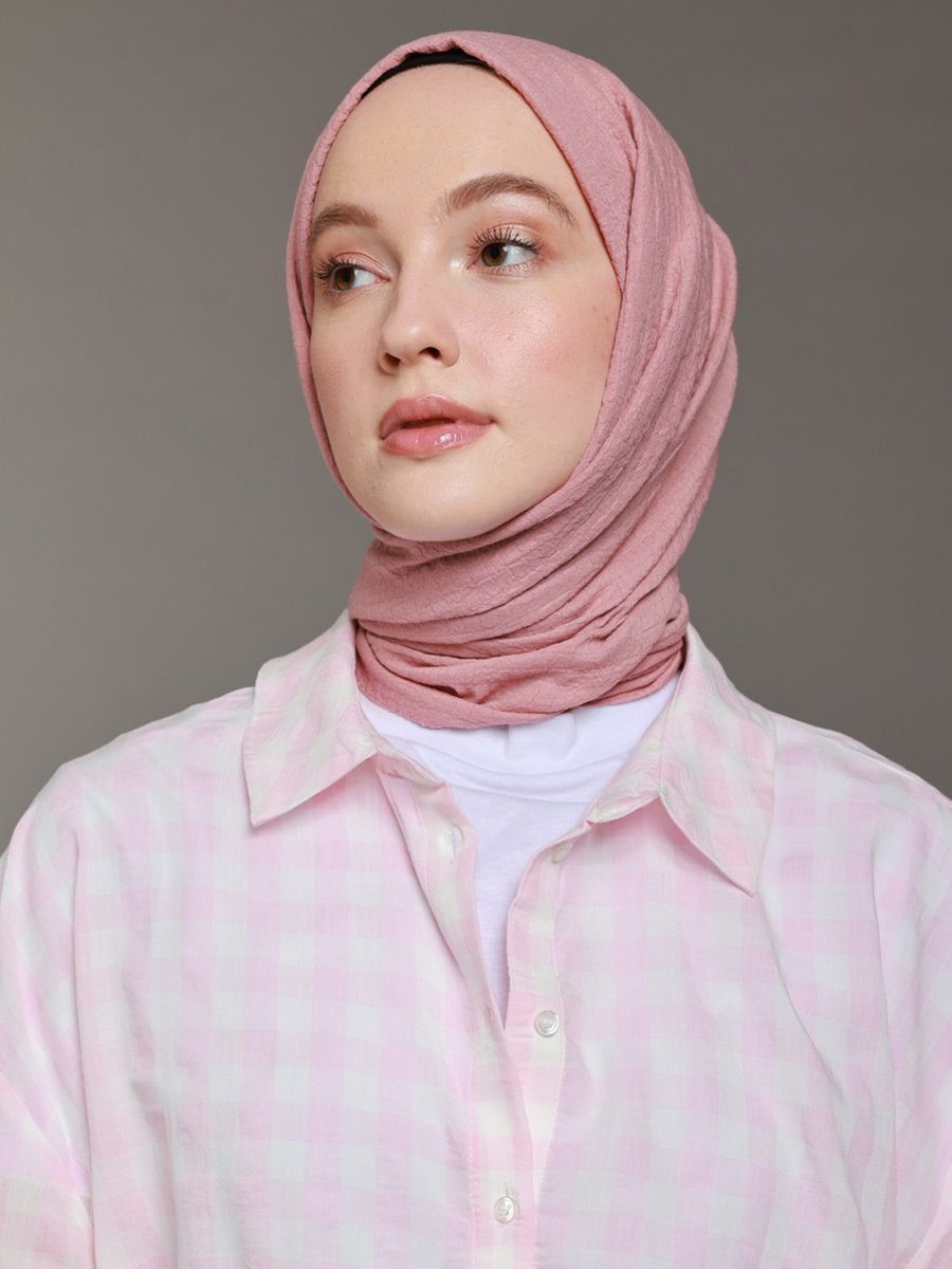 MODAKAŞMİR Pudra Carre Cotton Serisi Şal