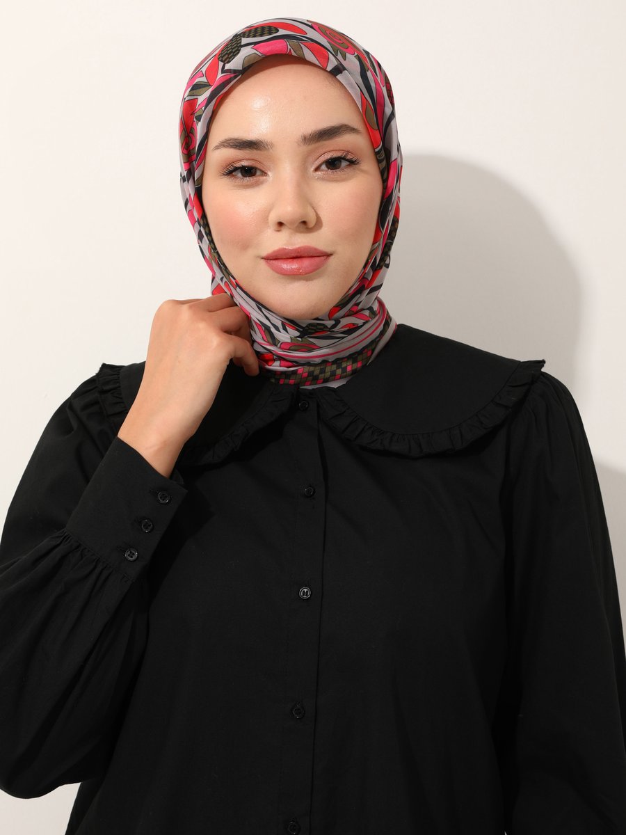 Tuva Çok Renkli Vintage Özel Tasarım Eşarp
