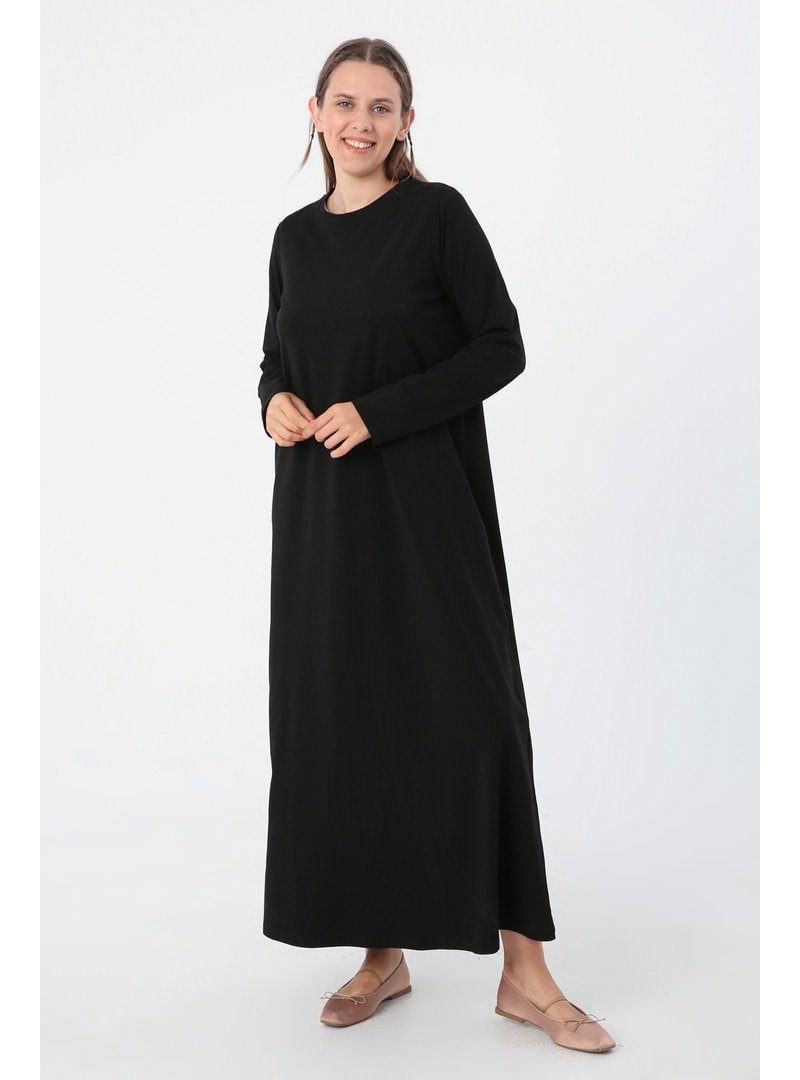 Allday Siyah Uzun Kollu İçlik Elbise