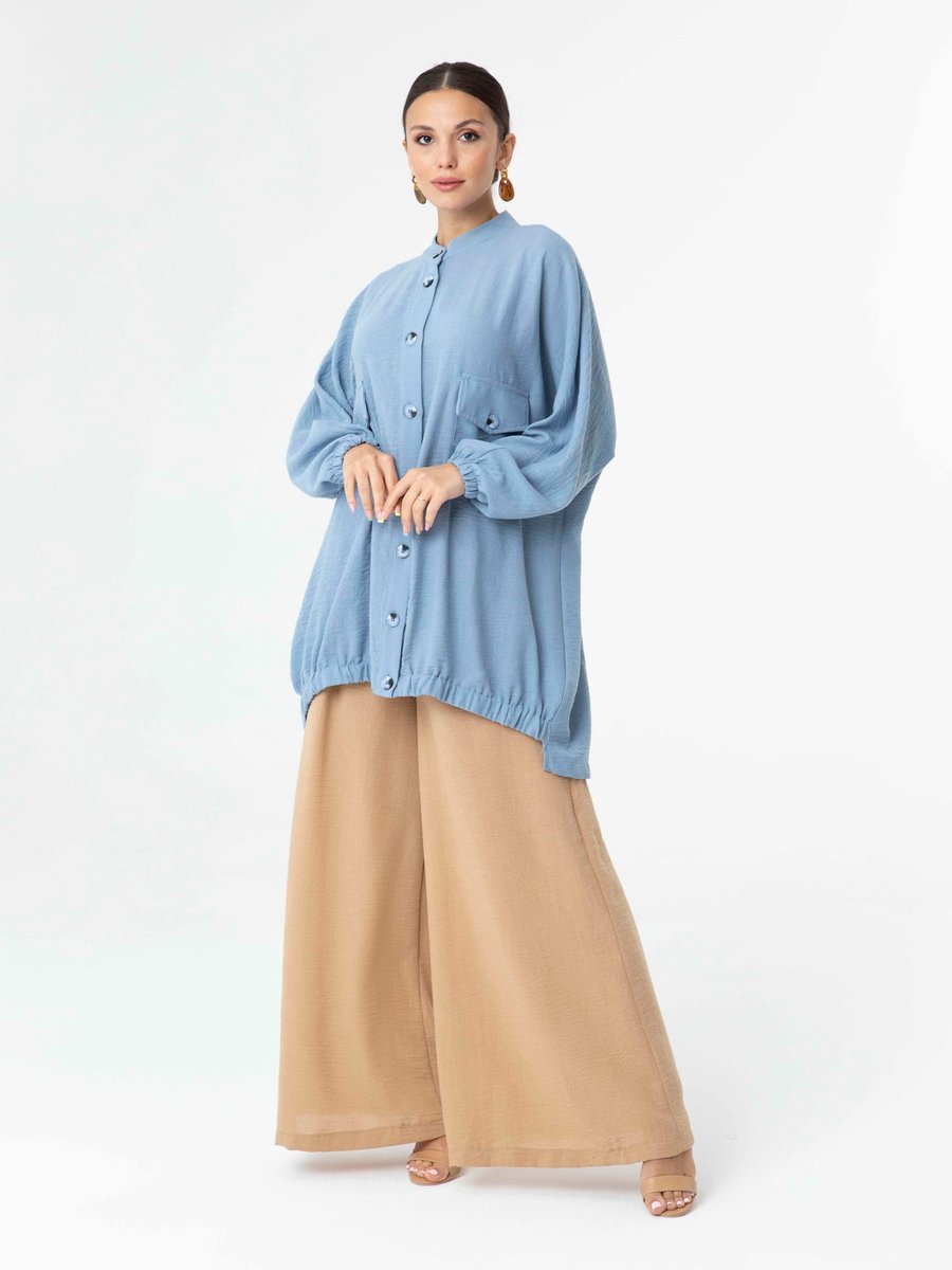 LOREEN Si̇yah Zara Desen Tunik