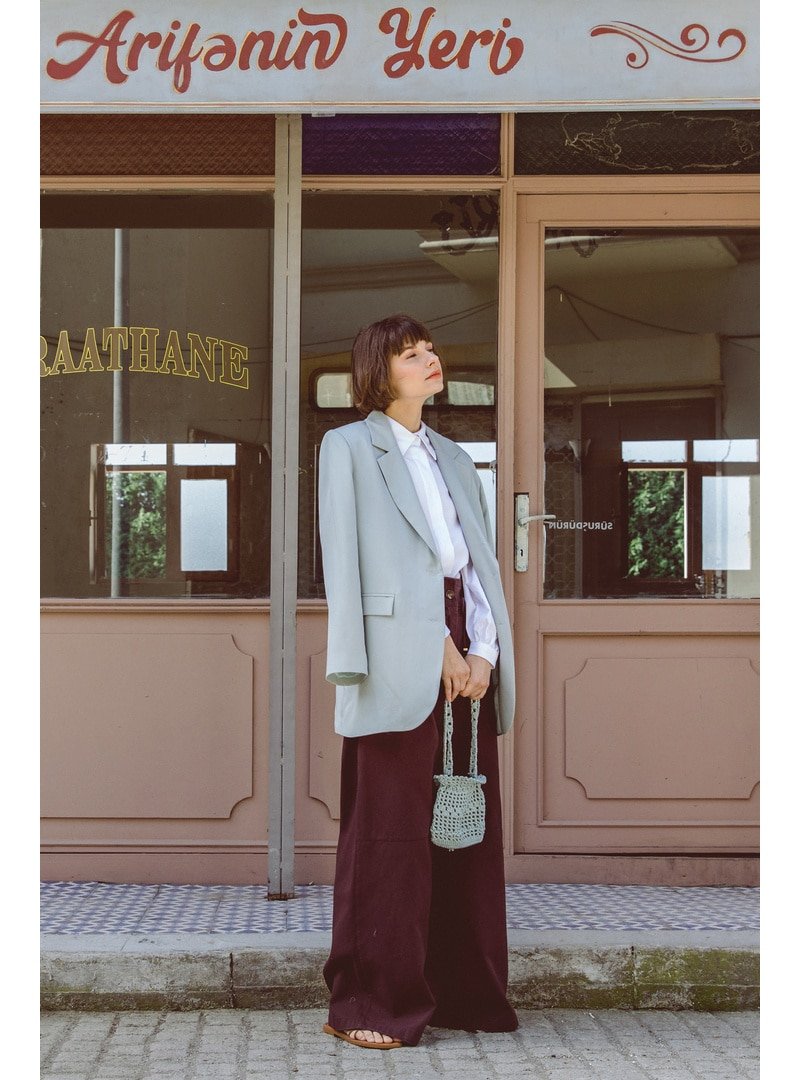 Allday Mint Düğmeli Blazer Ceket