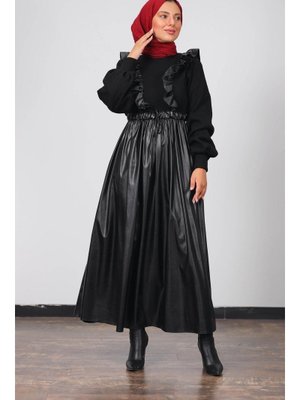 Meqlife Kahverengi Uzun Tunik 110cm
