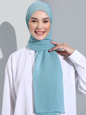 MADAME POLO Turkuaz Şal