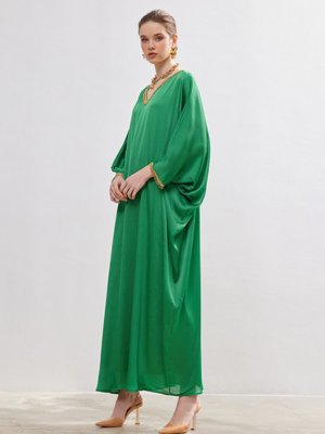 AL SHEIKHA Yeşil Zahra Kaftan