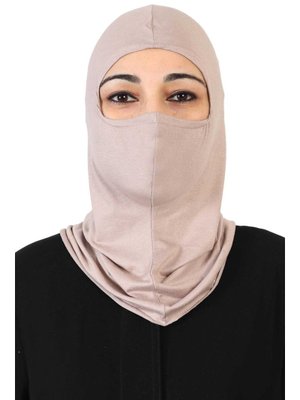 Aisha`s Design Maskeli Penye Bone,vizon,tb