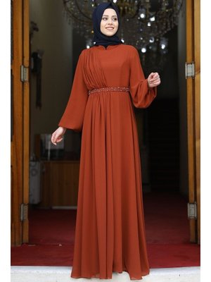 Amine Hüma Kiremit Ahsen Abiye Elbise