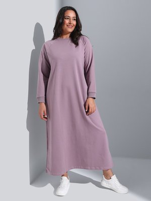 Alia Lavanta Büyük Beden Basic Örme Spor Elbise