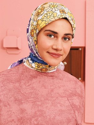 MODAKAŞMİR Mor Misk Twill Eşarp