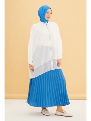 Armine Ekru Oversize Kumaş Özellikli Ceket