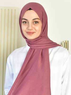 Burden İpek Gül Kurusu Organik Düz Şal