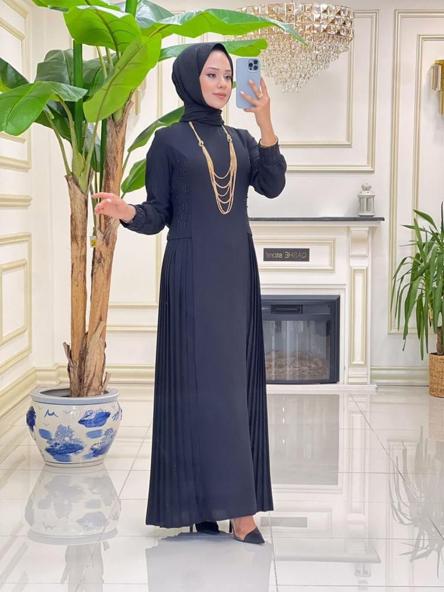 Ahs Siyah Abiye Elbise