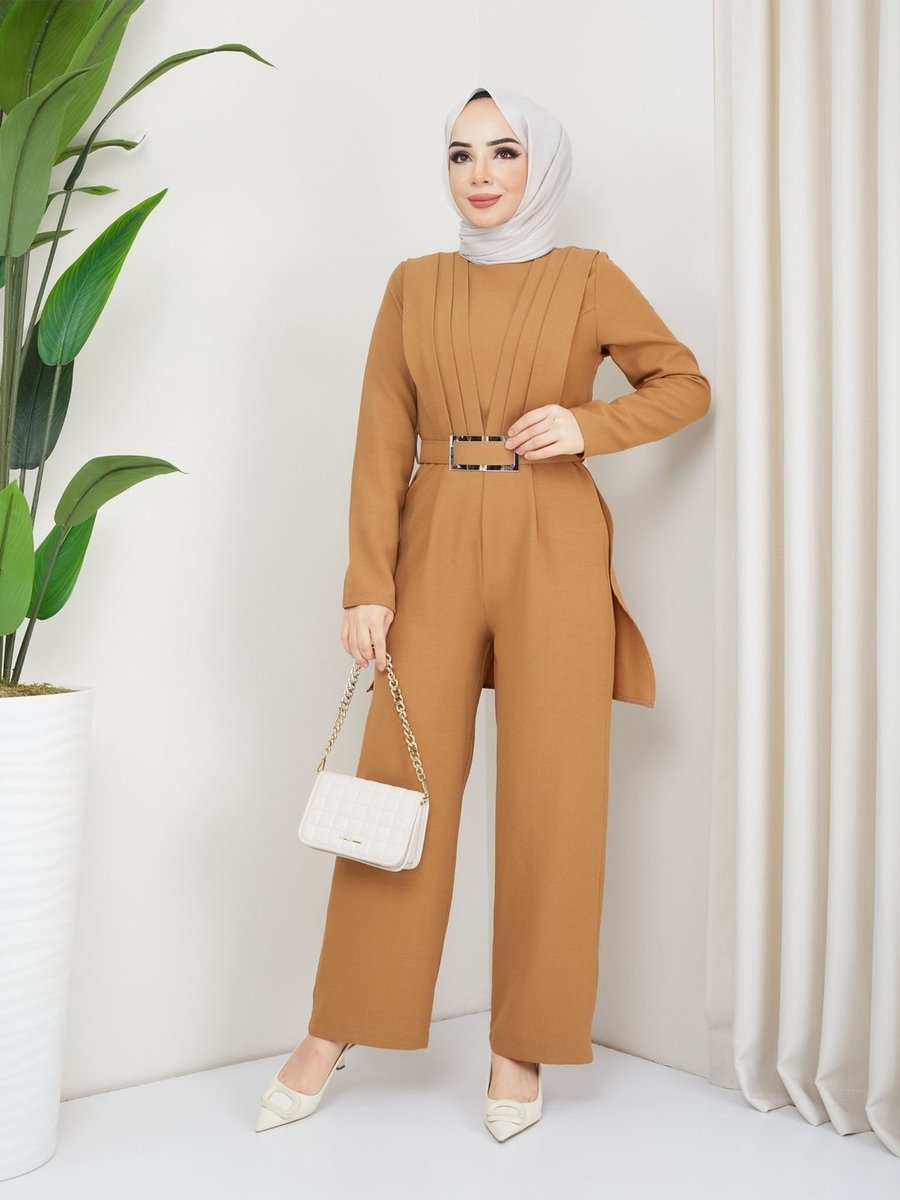 Sinanurmoda Camel Abiye Tulum