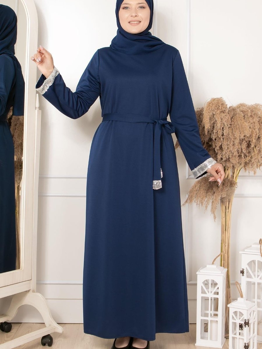 Fahima Pırıl Elbise Lacivert