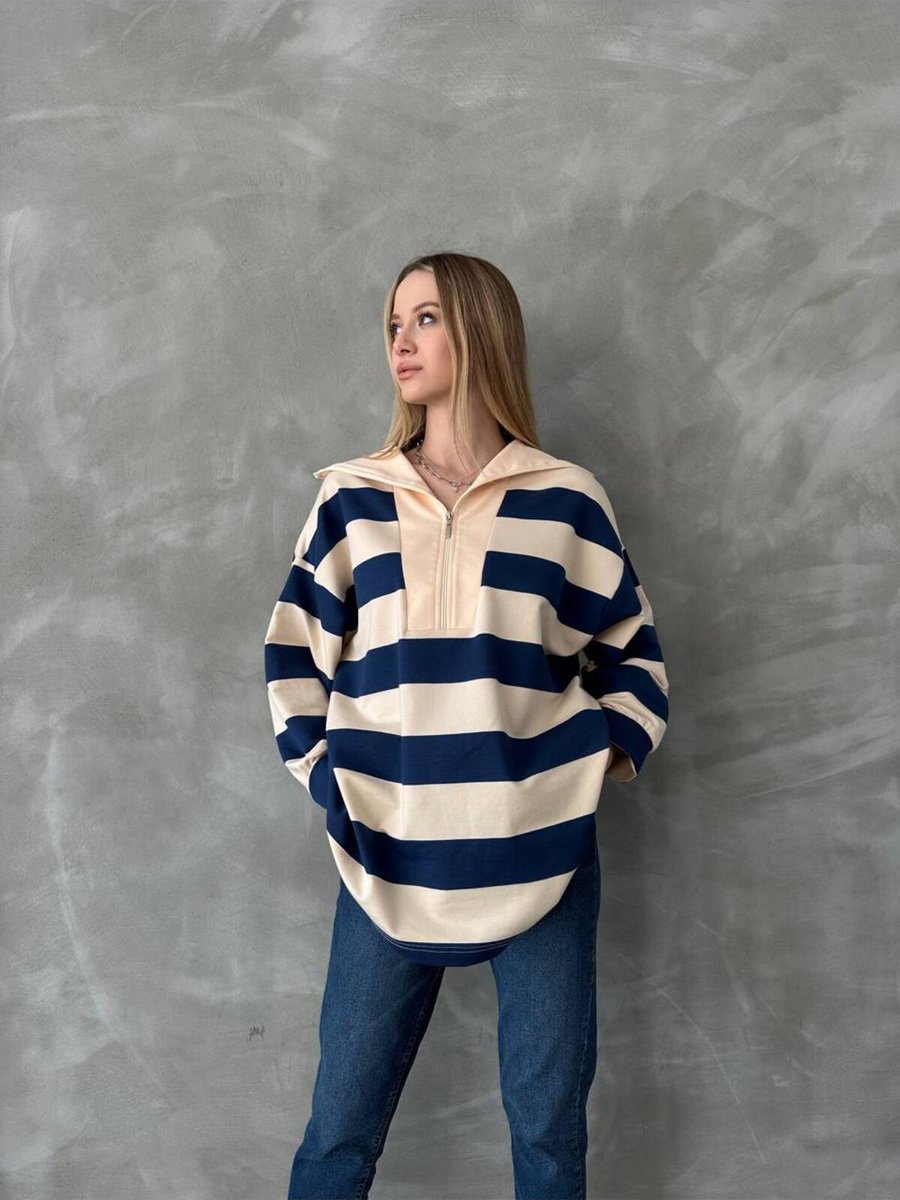 Lucy Moda / Fermuar Detaylı Sweatshirt