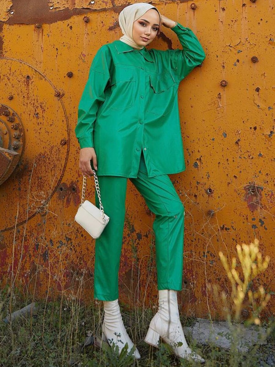Moda Rosa Benetton Takım Kemerli Deri