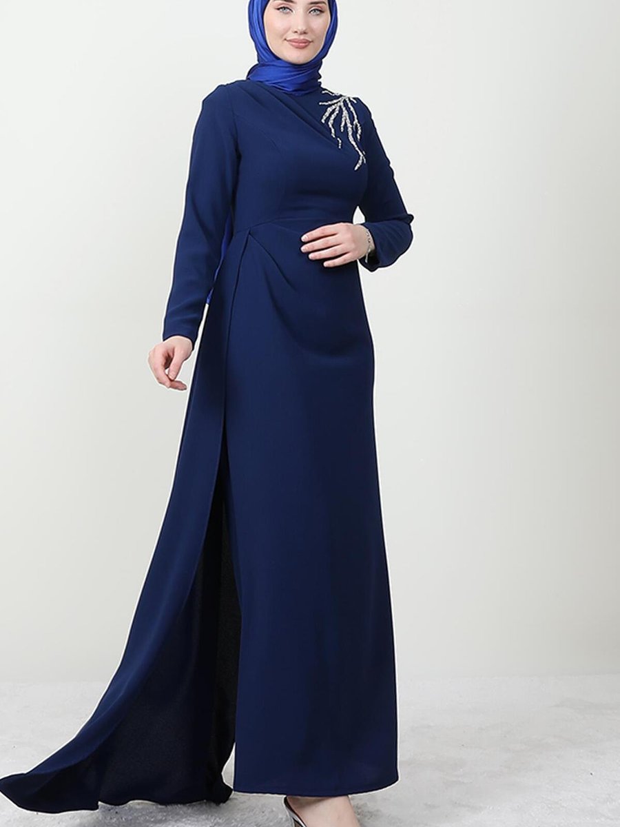 Giza Giyim Arya Elbise Lacivert
