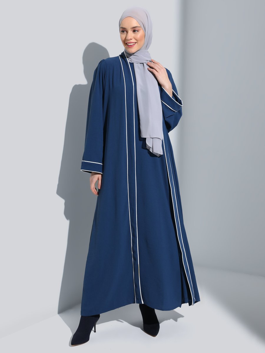 Refka Lacivert Abaya & Elbise İkili Takım