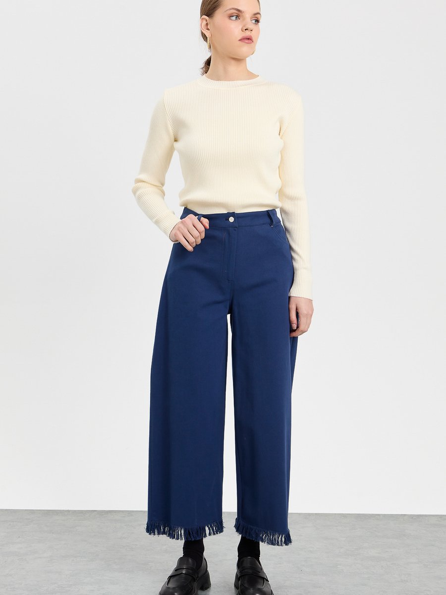 Nihan Gabardin Bol Pantolon Lacivert