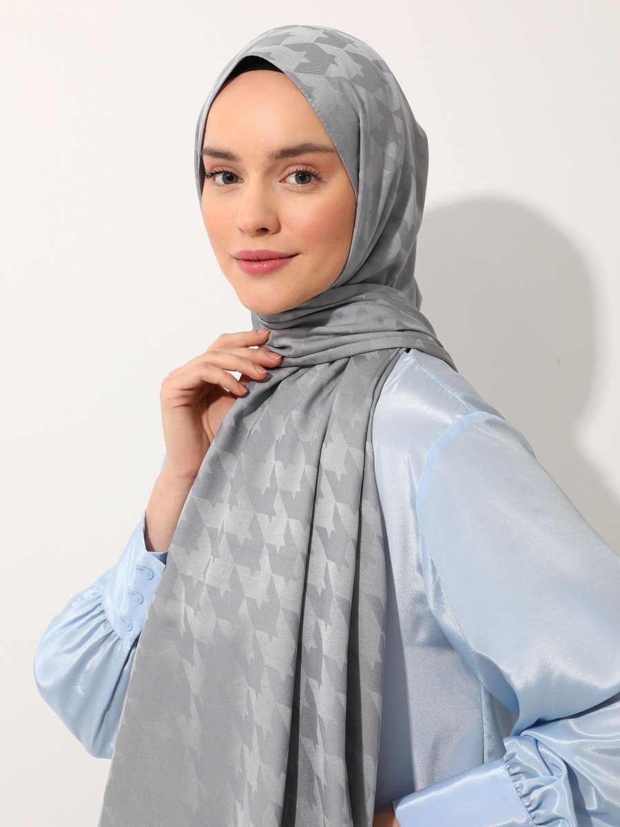 Tuva Gri Diamond Kazayağı Şal