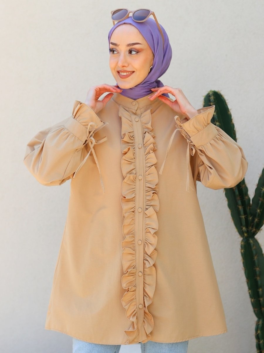 Gizce Levin Camel Tunik