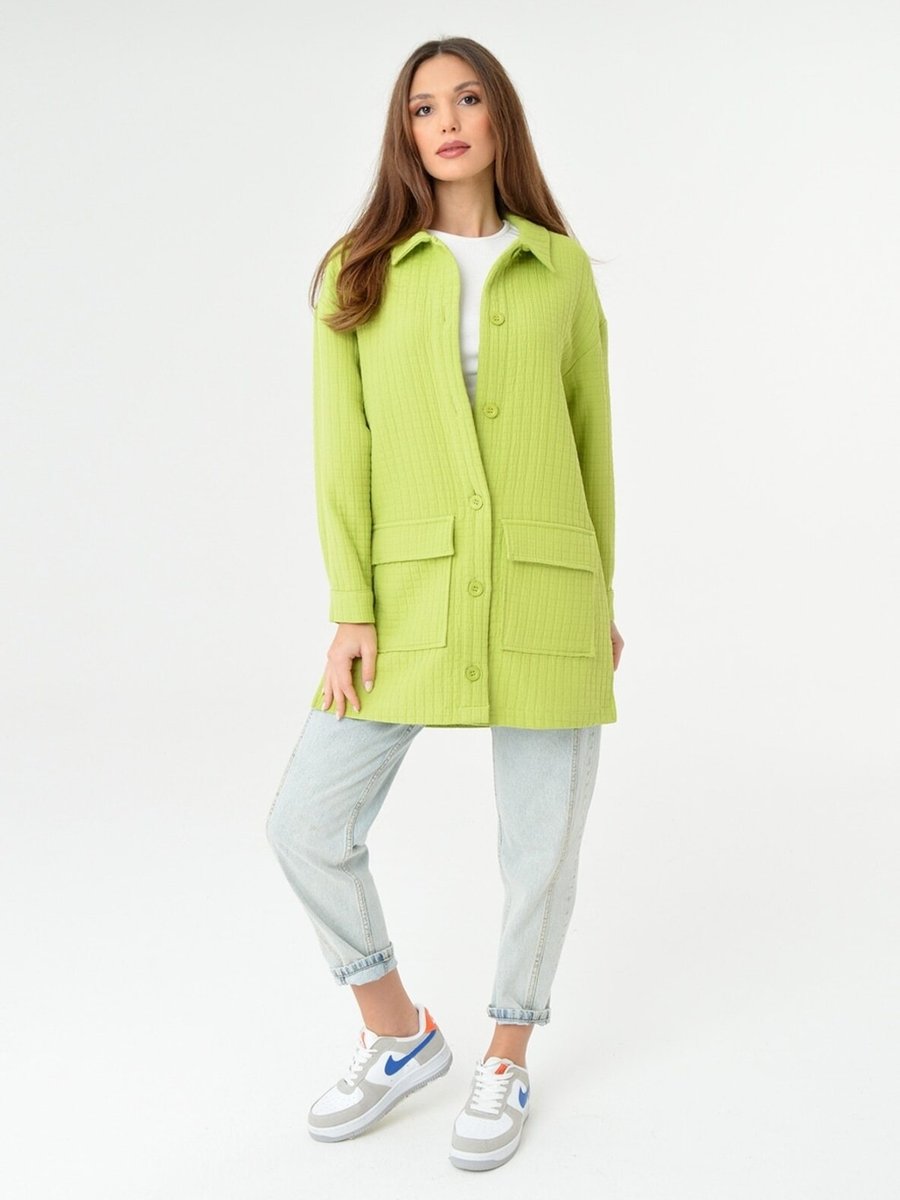 Loreen Düğmeli Ceket Fıstık Yeşili