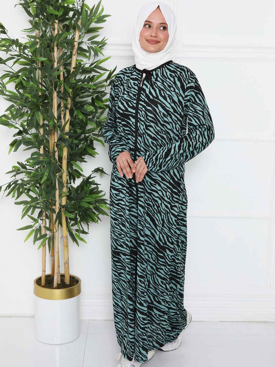 Kutay Collection Pamuklu Fermuarlı Namaz Elbisesi