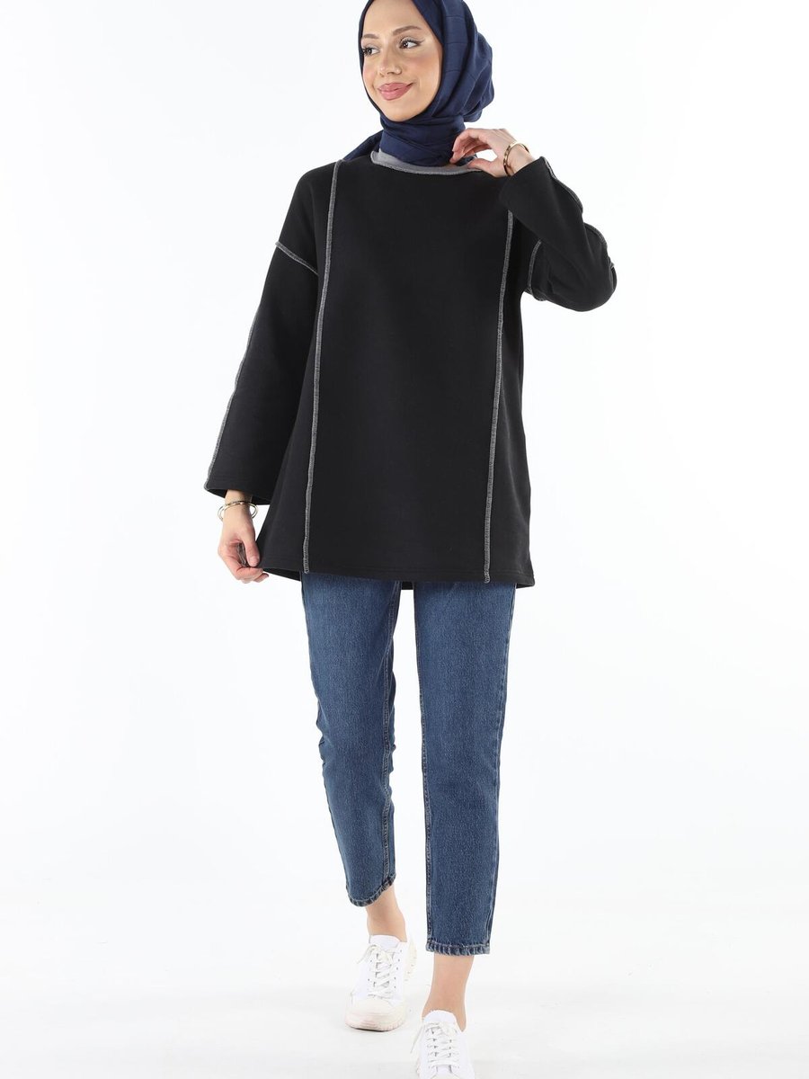 Plistre Karyoka Dikişli Basic Sweatshirt