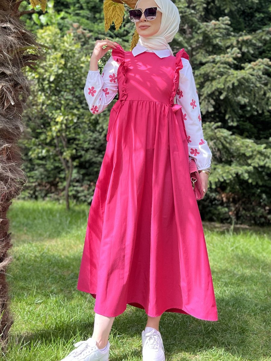 Tofisa Kadın Fusya Gömlek+elbise