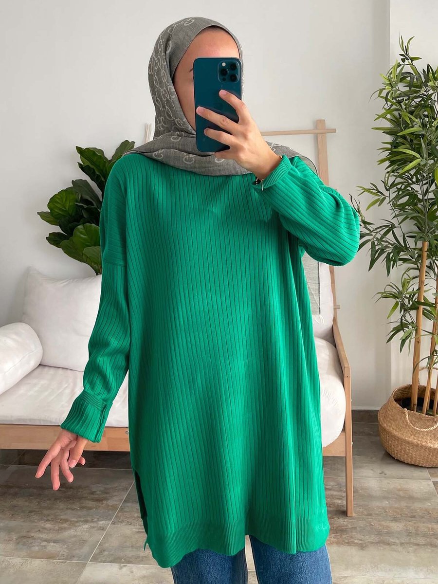 Ka Hijab Anje Triko Tunik Yeşil