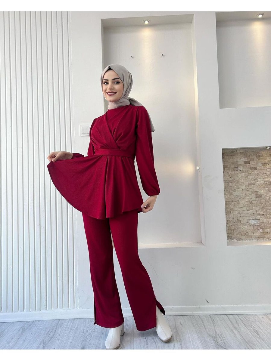 Modida Collection Fitilli Peri Çapraz Takım Giyim / Elbise