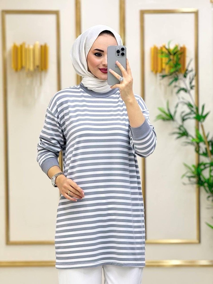 Nizo Moda Çizgili Tunik