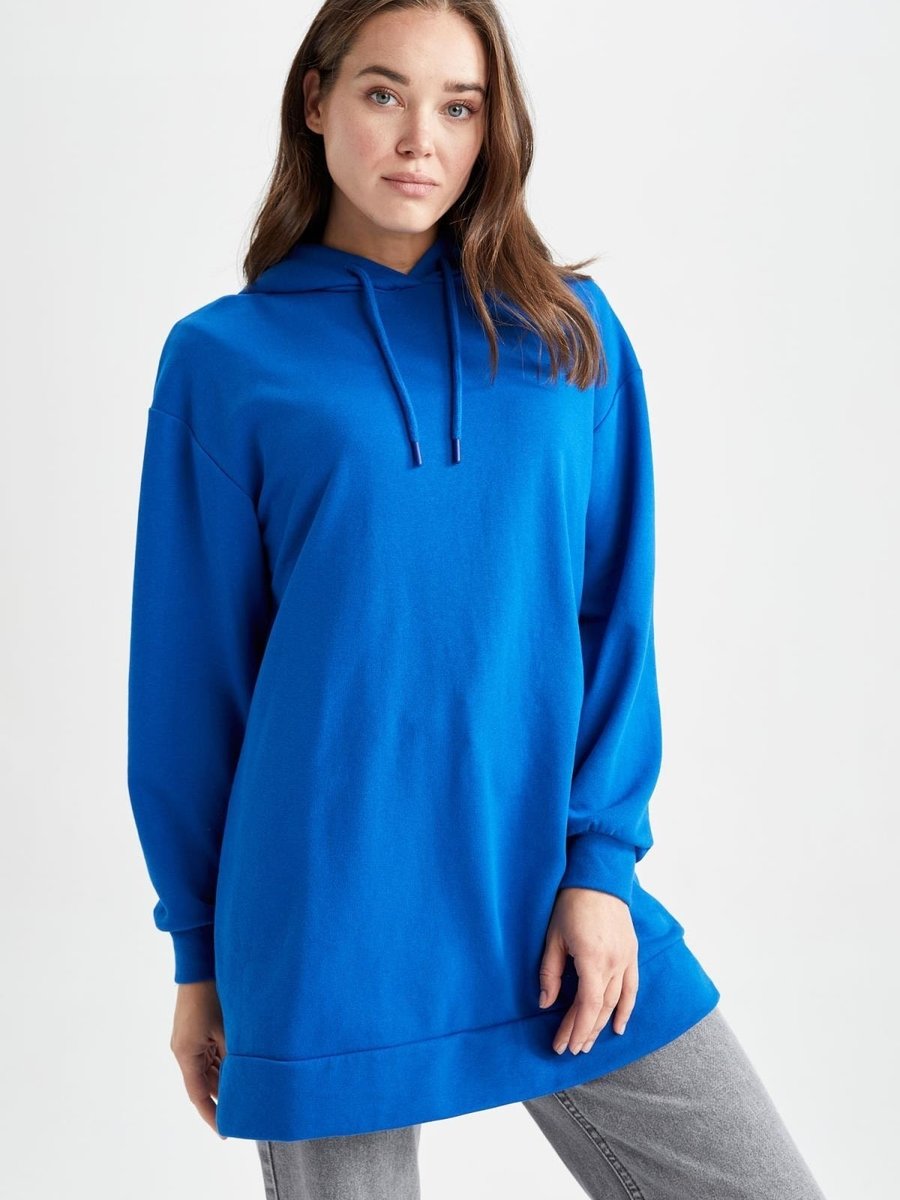 Defacto Relax Fit Kapüşonlu Sweatshirt Tunik