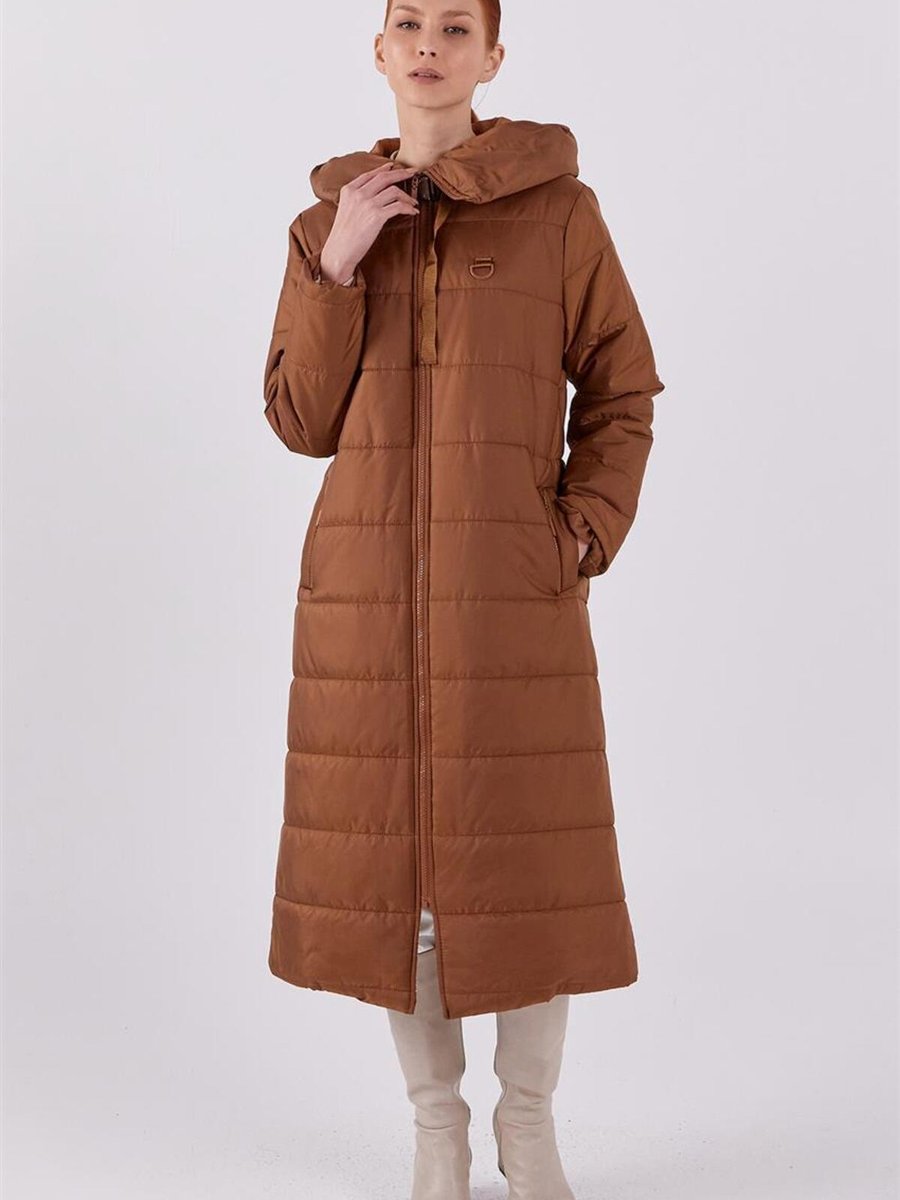 Doque Dik Yakalı Anorak Camel Mont