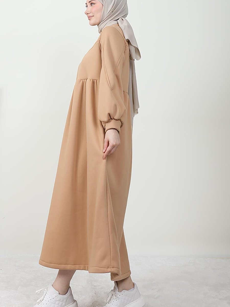 Giza Giyim Oversize Sweat Elbise Bisküvi