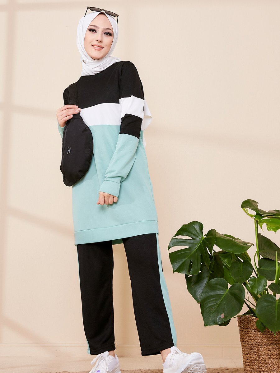 Tofisa Spor Tunik Pantolon Kombin Mint