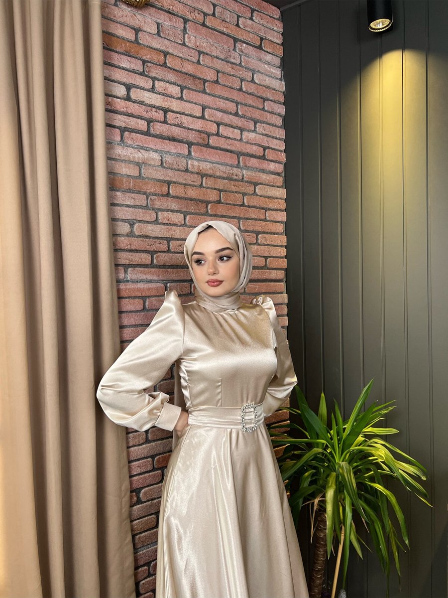 Leilatelier Mona Abiye Elbise Bej