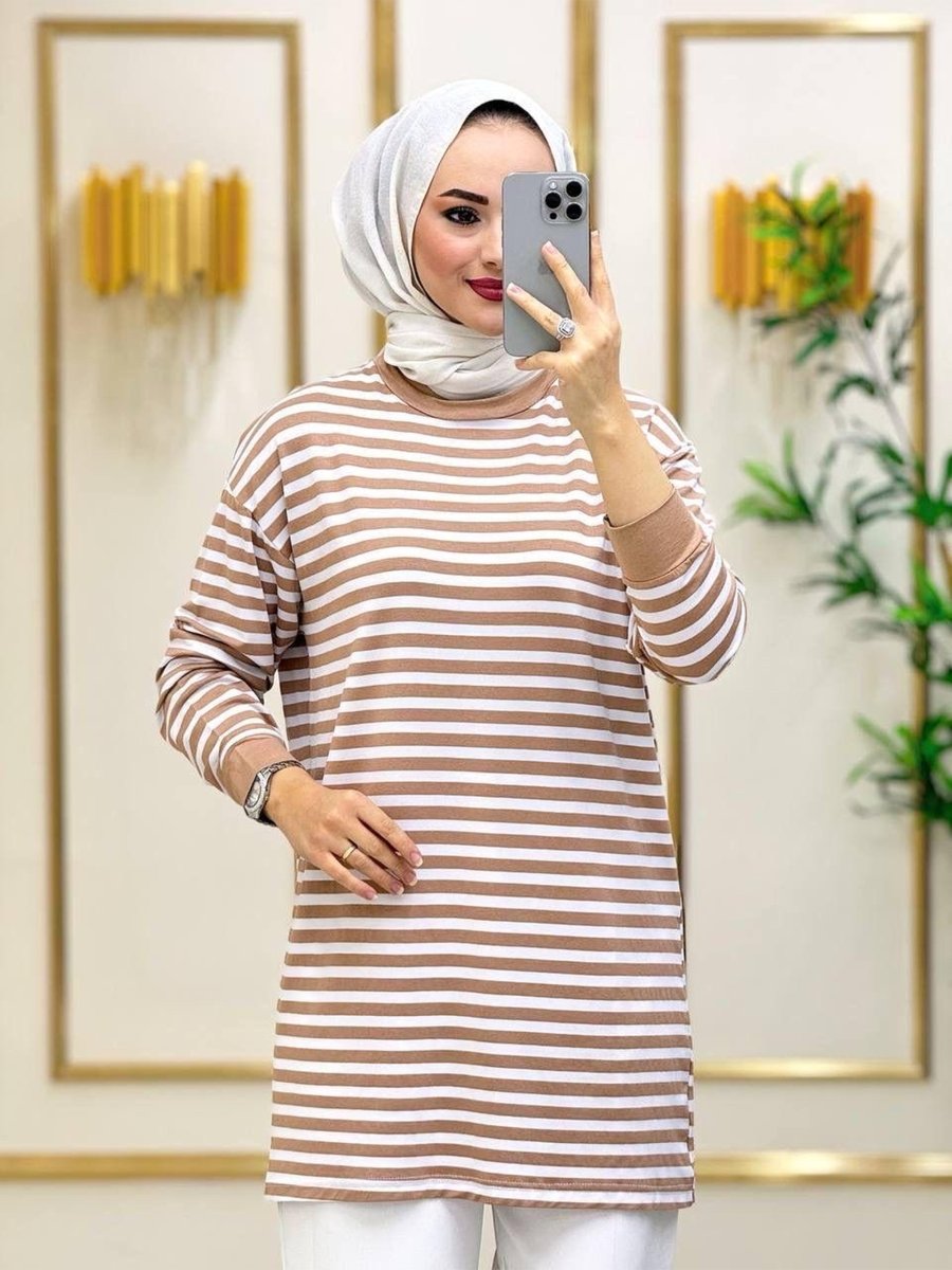 Nizo Moda Çizgili Tunik